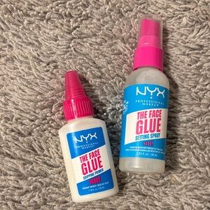 NYX The Face Glue Primer and Setting Spray - Pink and Blue